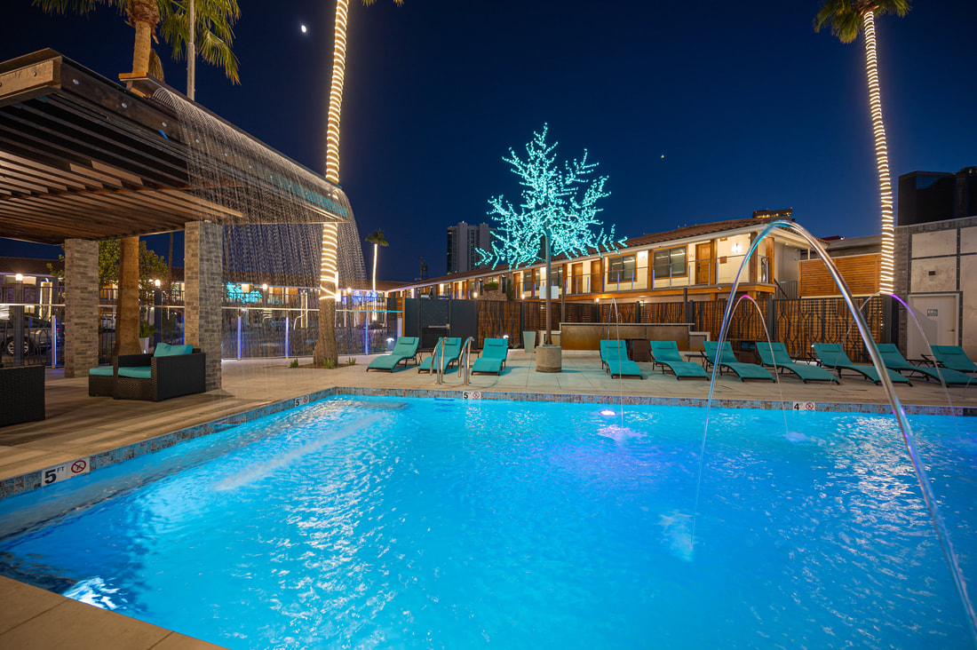 Pool and lounge area